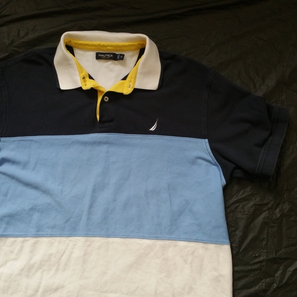 Nautica Color Block Polo Shirt - Picture 1 of 8